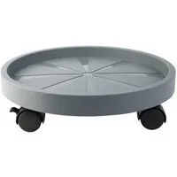 Greemotion Pflanzenroller, (1-St), aus Kunststoff ø33 x 6 cm, mit Rollen & Feststellbremsen
