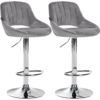 CLP Barhocker Milet Samt (Set, 2er), Samtbezüge, höhenverstellbar, drehbar