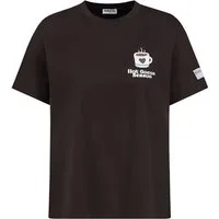 SUBLEVEL T-Shirt Damen Oversize Shirt mit Rückenprint großer Backprint, Matcha, Coffee, Cocoa