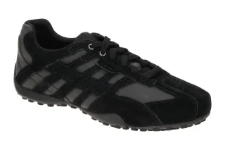 Geox U4507A SNAKE Herrenschuhe Schwarz Velour Synthetik wasserdicht atmungsaktiv