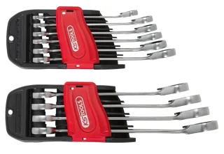 KS Tools DUO GEARplus® Ratschenringmaulschlüssel mit Maul-Ratschenfunktion, umschaltbar, 10-tlg - 503.5950