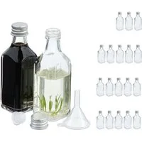 relaxdays Vorratsglas Kleine Flaschen im Set 50 ml, Glas, (20-tlg), 20er Pack