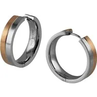 Amello Paar Creolen Amello Ohrringe Edelstahl Creolen 25mm (Creolen), Damen Creolen Edelstahl, vergoldet Roségold 333 silberfarben, rosegold