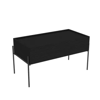 VitrA Equal Unterschrank 83 x 45 cm 1 Vollauszug Schwarz-Eiche,64109 64109