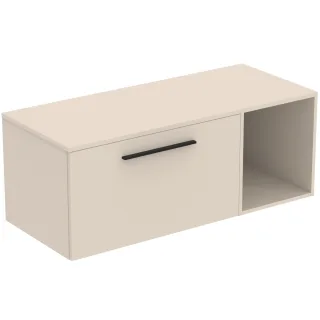 Ideal Standard Möbel-Set 120cm i.life B 1 Auszug 1 off.Fach Gr.Schwarz Sandbeige matt, T5758NF T5758NF