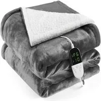 Vivitar Heizdecke 180 x 155 cm – 6 Temperatureinstellungen (30–55 °C) & Timer 1–10 h, Weiche Thermodecke für kalte Wintertage, ideal für Erwachsene, mit 6 Heizstufen, maschinenwaschbar Energiesparende Heizdecke, Schnelle Aufheizung & Überhitzungsschu