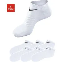 Nike Sneakersocken SX7679-100 (6-Paar) ohne Frottee, mit mittelfußgummi, elastisches Material