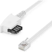 deleyCON deleyCON 30m Telefonkabel TAE-F auf RJ11 Stecker 6P4C Analoge LAN-Kabel