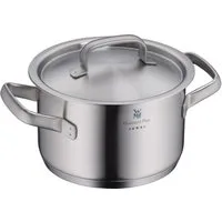 WMF Kochtopf Gourmet Plus, Cromargan® Edelstahl Rostfrei 18/10 (2-tlg), wärmeduzierende Hohlgriffe, Innenskalierung, breiter Schüttrand