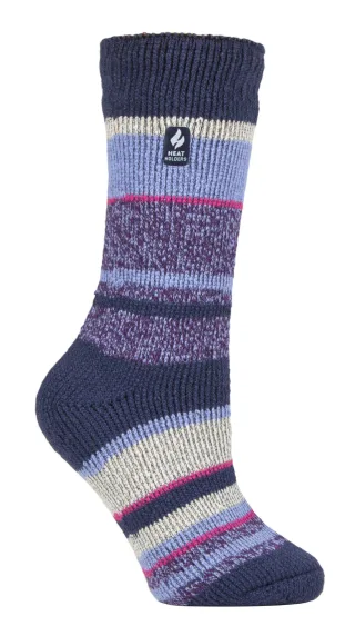 Wärmehalter - Damen Thermosocken für den Winter | Outdoor & Indoor Socken | Kuschelig & Flauschig | Geschenke für Frauen - Indigo Night (Provence)