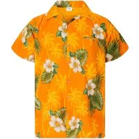 King Kameha Hawaiihemd "Small Flower" Funky Hawaii-Hemd Herren Kurzarm Fronttasche Sommerhemd
