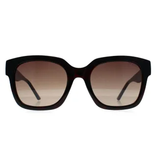 Guess GF6128 52F dunkle havannabraune Sonnenbrille mit Farbverlauf
