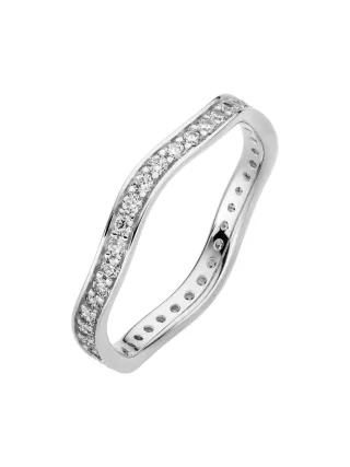 Orolino Ring 333/- Weißgold glanz synth. Zirkonia