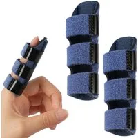 COOL-i ® Fingerbandage Verstellbare Fingerschiene mit Aluminiumstreifen,2 Stück, Fingerstütze zur Ruhigstellung, atmungsaktiv, Universalgröße
