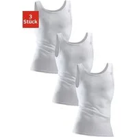 Clipper Exclusive Unterhemd (3-St) mit Komfortschnitt, hinten etwas länger - in Feinripp, Tanktop