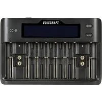 VOLTCRAFT Rundzellen-Ladegerät A VC-10882815 Rundzellen-Lader (Einzelschachtüberwachung, Akkuerkennung, Akku-Defekt Erkennung)