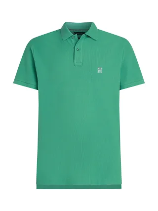 Tommy Hilfiger - TH Monogram Regular Fit Poloshirt grün - Gr. - S