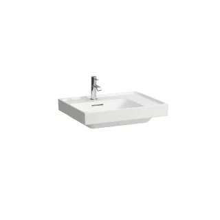 LAUFEN Waschtisch MEDA 460x600x160 Ablage rechts 3 Hl. o.Ül. weiß matt, H8171117571581 H8171117571581