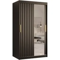 ABIKS MÖBEL Schwebetürenschrank RIFLO WAVE 2 Schlafzimmerschrank - mit Schiebetüren, Kleiderstange