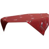 beties Mitteldecke Beeren Vögel (1-tlg, 1 Stück Mitteldecke), 100% Baumwolle marsala-rot
