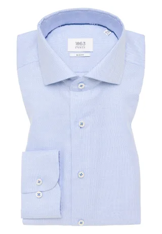 ETERNA - Hemd Twill Langarm mittelblau - Gr. - 42