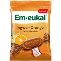 Em-eukal Süßigkeit, Em eukal Hustenbonbons Ingwer Orange einzeln gewickelt zuckerfrei 75g