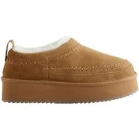 Next Forever Comfort® Leder-Schlupfschuhe, Borgfutter Slipper (1-tlg)