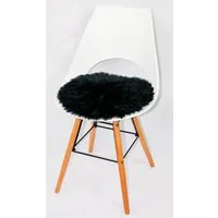 Heitmann Felle Stuhlkissen Lamm, Sitzauflage rund, Ø 45 cm, echtes Lammfell, waschbar, auch als 2er oder 4er Set