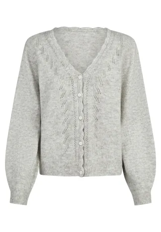 BROADWAY NYC FASHION - CARDIGAN light grey melange - Gr. - 1