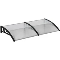 MC Star Pultvordach Vordach für Haustür 200 x 96 x 27 cm Überdachung mit UV Schutz (Regenschutz Sonnenschutz für draußen Alu Schwarz)