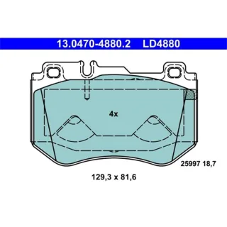 ATE Bremsbel?ge vorne Mercedes C-Klasse W205 13.0470-4880.2