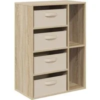 vidaXL Sideboard Sideboard Sonoma-Eiche 60 x 33,5 x 84 cm (1 St)