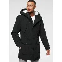 Bruno Banani Parka Winterjacke mit Teddy Fleece gefüttert und anpassbarer Kapuze