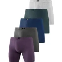 H.I.S Langer Boxer (Packung, 5-St) Boxershorts mit langem Bein, Logo am Bund