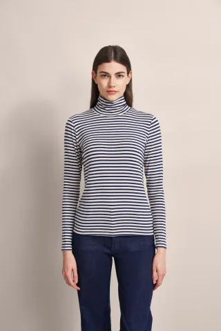 Bugatti Damen Langarmshirt mit Ringeln