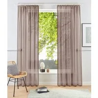 OTTO home Gardine XANA (1 St), Kräuselband, transparent, Voile, Bestseller, einfarbig, 1 bzw. 2 Schals, pflegeleicht, Beststeller!