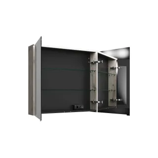 Burgbad Spiegelschrank Eqio 800x900x170 Eiche Dekor Silber, SPGS090F6015 SPGS090F6015