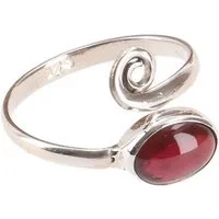 Guru-Shop Silberring Filigraner Silberring mit Edelstein, indischer..