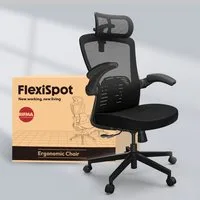 FLEXISPOT Bürostuhl Ergonomischer Büro-/Home-Office-Stuhl OC3 (mit 3D-Kopfstütze und 360°-Drehfunktion, mehrstufig verstell- & klappbaren Armlehnen), W-Design Sitzfläche, bis 180 kg, 90°–135° Neigung, BIFMA-zertifiziert