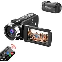 FANNOU Camcorder (42MP Videokamera mit 3" HD-Display, 32GB TF card, 18X Digitalzoom)