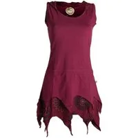 Vishes Tunikakleid Zipfelige Elfentunika Lagenlook Blumen bedruckt Hippie, Boho, Ethno, Goa Style
