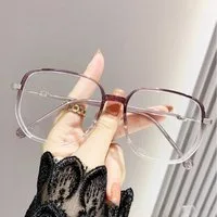 PACIEA Lesebrille Damen Blaulichtfilter Glitzerrand Oversized Anti-Müdigkeit