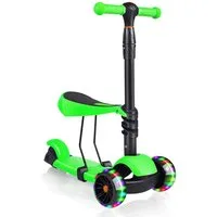 OUNUO Dreiradscooter Sitz-Steh 2-in-1 Scooter, Schwerkraftlenkung, für Kinder ab 1,5 Jahren