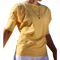 ESPARTO Yogashirt Halbarmshirt Sadaa in Bio-Baumwolle Wohlfühlshirt mit breitem Schulterausschnitt (U-Boot-Ausschnitt)