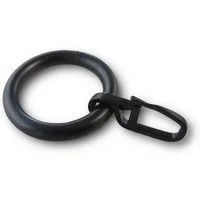 nodeko Gardinenring Vorhangringe mit Faltenlegehaken, für Vorhangstangen und Gardinenstangen Ø 16 mm bis Ø 20 mm, (Packung, 10 Ringe + 10 Faltenlegehaken), Ringe vollrund