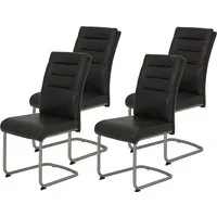 HELA Esszimmerstuhl Paula Freischwinger (Set, 4 St), mit Echtedelstahlgestell, 2 oder 4 Stück