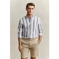 Gant Langarmhemd REGULAR COTTON LINEN STRIPE Regular fit mit Button-Down-Kragen