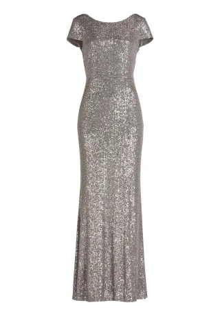 Vera Mont - Abendkleid hellgrau - Gr. - 40