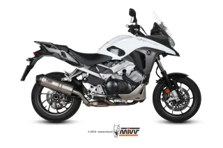 Sport Auspuff MIVV Oval Titan Honda VFR 800 X Crossrunner Typ:RC80/RC94 Bj.2015-2018 EURO3/EURO4+ABE