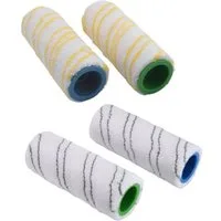 Trade-Shop Ersatzbürste 4in1 passend für Kärcher FC 3, FC 3D, FC 5, FC 7 Hartbodenreiniger, Kärcher 2.055-007.0 (grau), 2.055-006.0 (gelb), (4-tlg), Set bestehend aus: 2x Reinigungswalze (grau)-2x Reinigungswalze (gelb)
